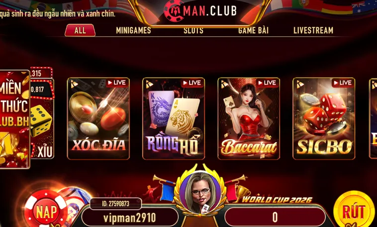 Sảnh Live Casino Livestream Tại ManClub Trải Nghiệm Sòng Bạc Trực Tiếp Đỉnh Cao Nhất Năm