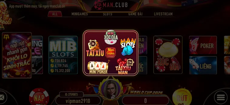 Hệ Thống Minigame ManClub Sân Chơi Đỉnh Cao Cho Cộng Đồng Cược Thủ