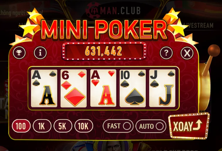 Chinh Phục Đỉnh Cao Minigame Mini Poker Tại ManClub Với Giải Thưởng Hấp Dẫn