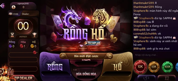 Khám Phá Siêu Phẩm Rồng Hổ Livestream Tại ManClub Với Phần Thưởng Lớn